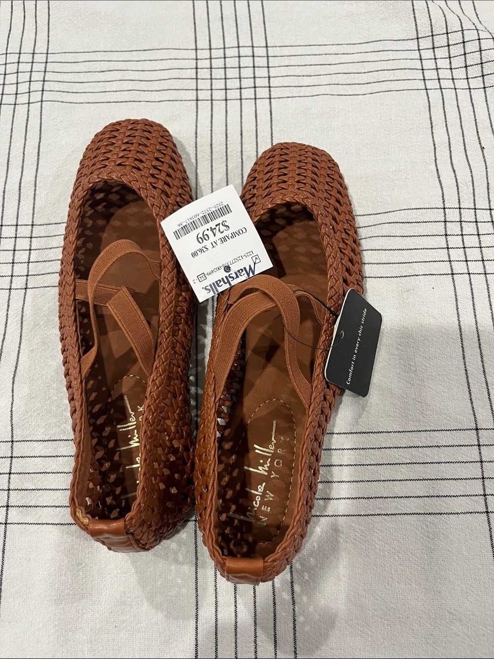Seychelles Woven Slip-On Flats in Rust Brown